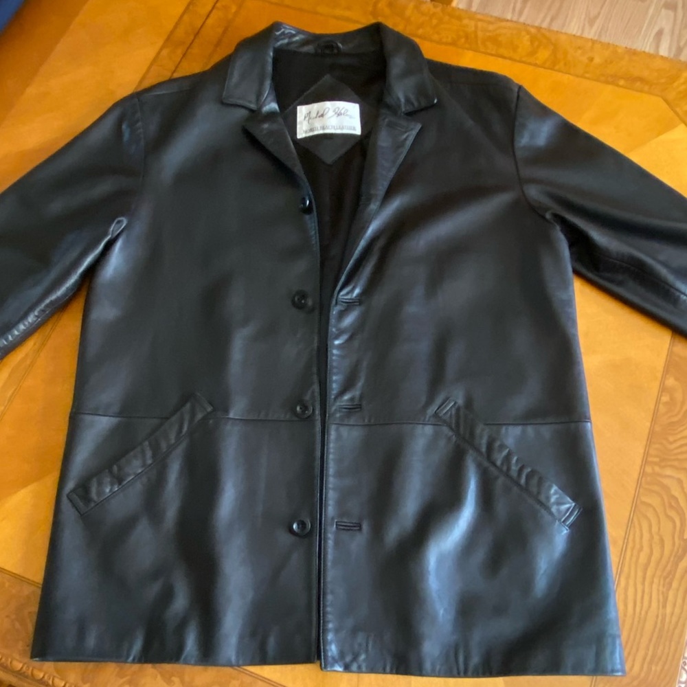 Michael Holan Leather Jacket. Size Large